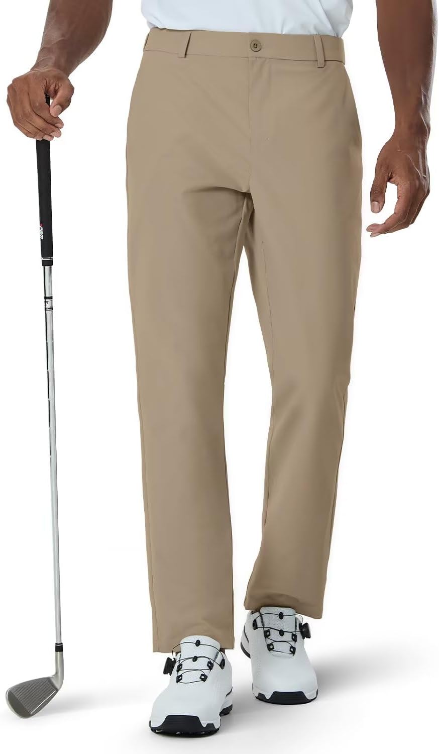 Mens Classic Fit Golf Pants Stretch Work Dress Pants 30''/32''/34'' Lightweight Casual Pants with Pockets