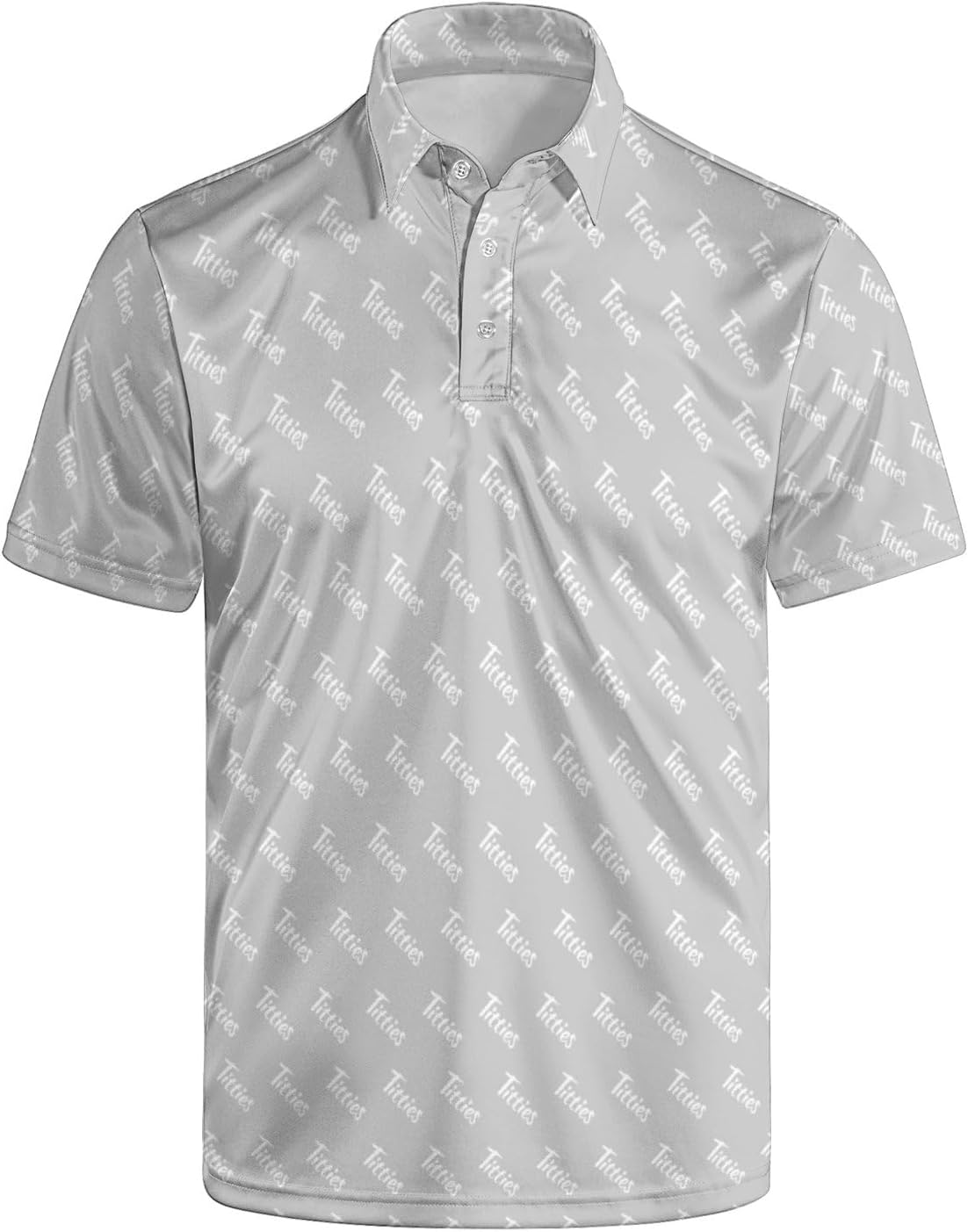 Golf Polos for Men Funny Moisture Wicking Golf Shirts Performance Quick-Dry Polo Shirts Short Sleeve