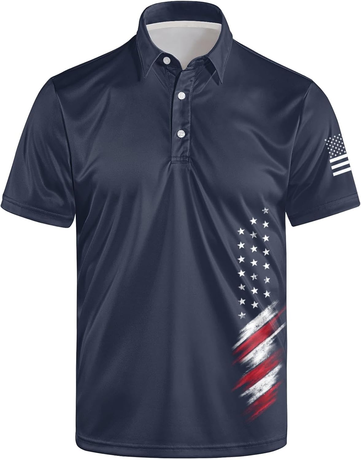 Golf Polos for Men Funny Moisture Wicking Golf Shirts Performance Quick-Dry Polo Shirts Short Sleeve