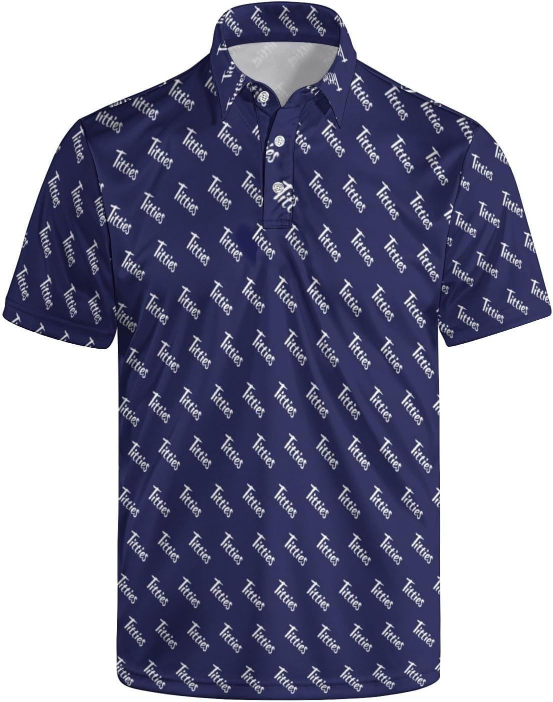 Golf Polos for Men Funny Moisture Wicking Golf Shirts Performance Quick-Dry Polo Shirts Short Sleeve