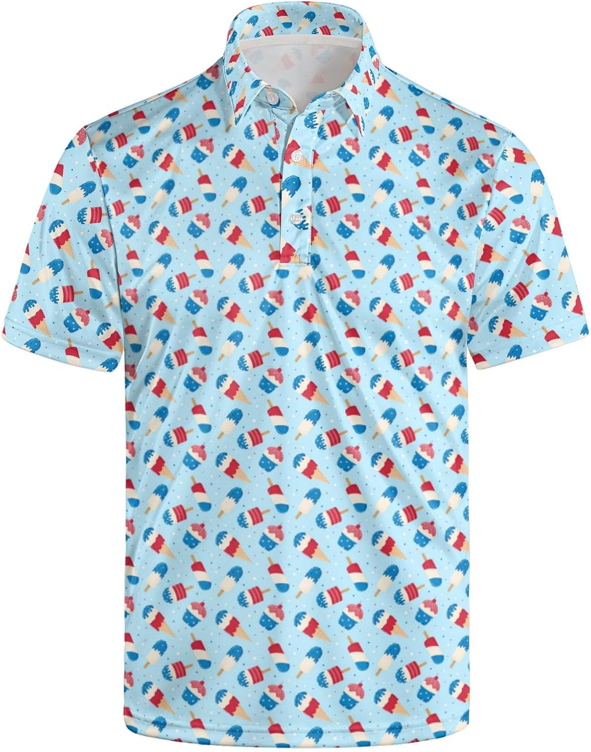 Golf Polos for Men Funny Moisture Wicking Golf Shirts Performance Quick-Dry Polo Shirts Short Sleeve