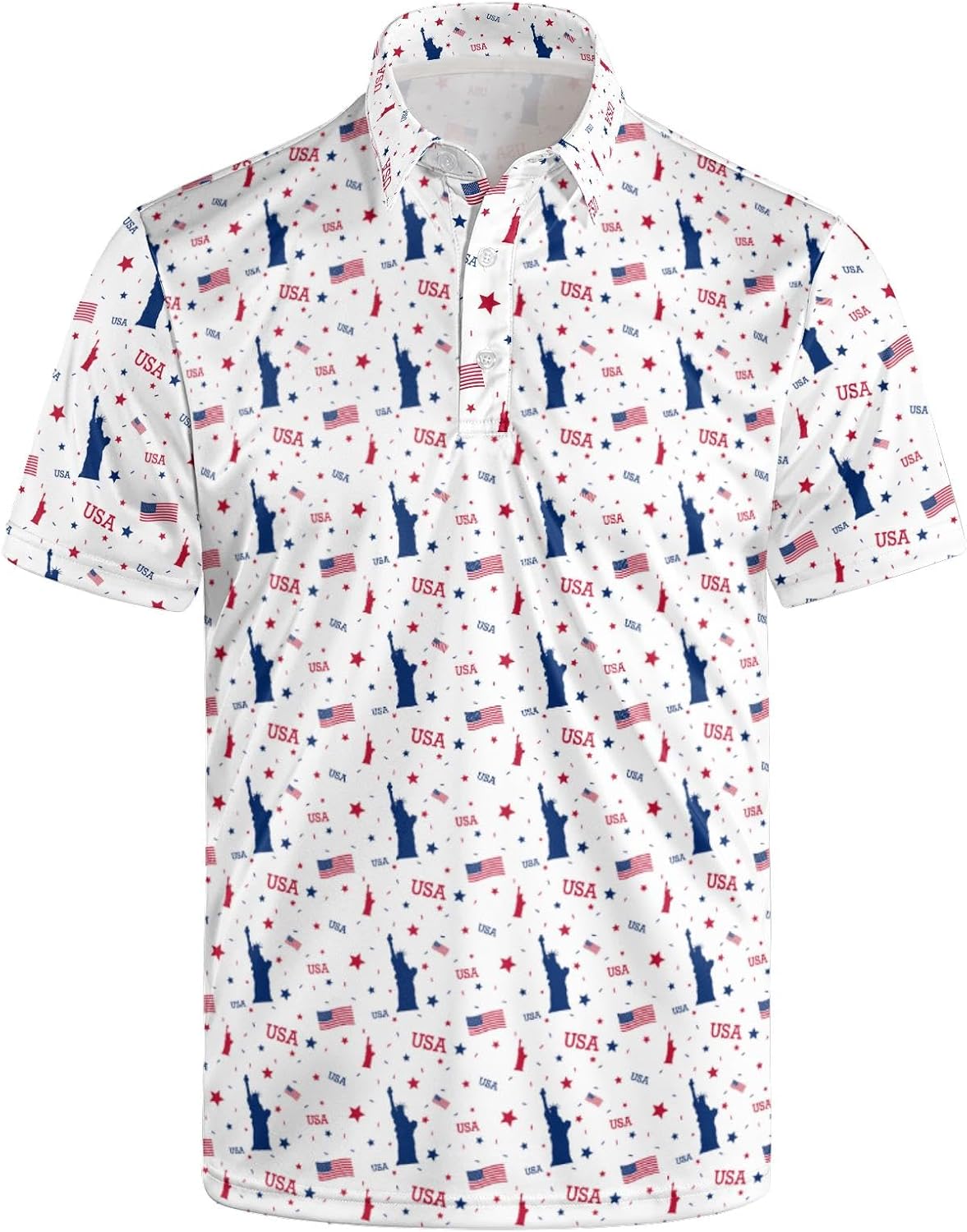 Golf Polos for Men Funny Moisture Wicking Golf Shirts Performance Quick-Dry Polo Shirts Short Sleeve