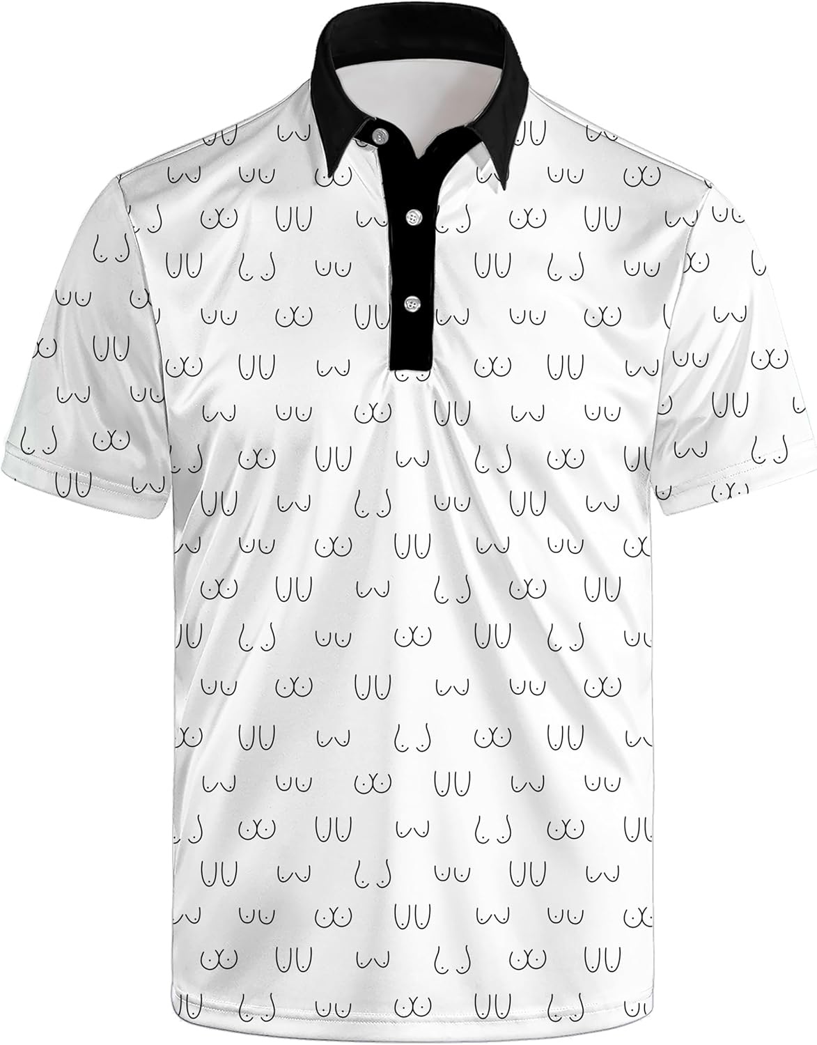 Golf Polos for Men Funny Moisture Wicking Golf Shirts Performance Quick-Dry Polo Shirts Short Sleeve
