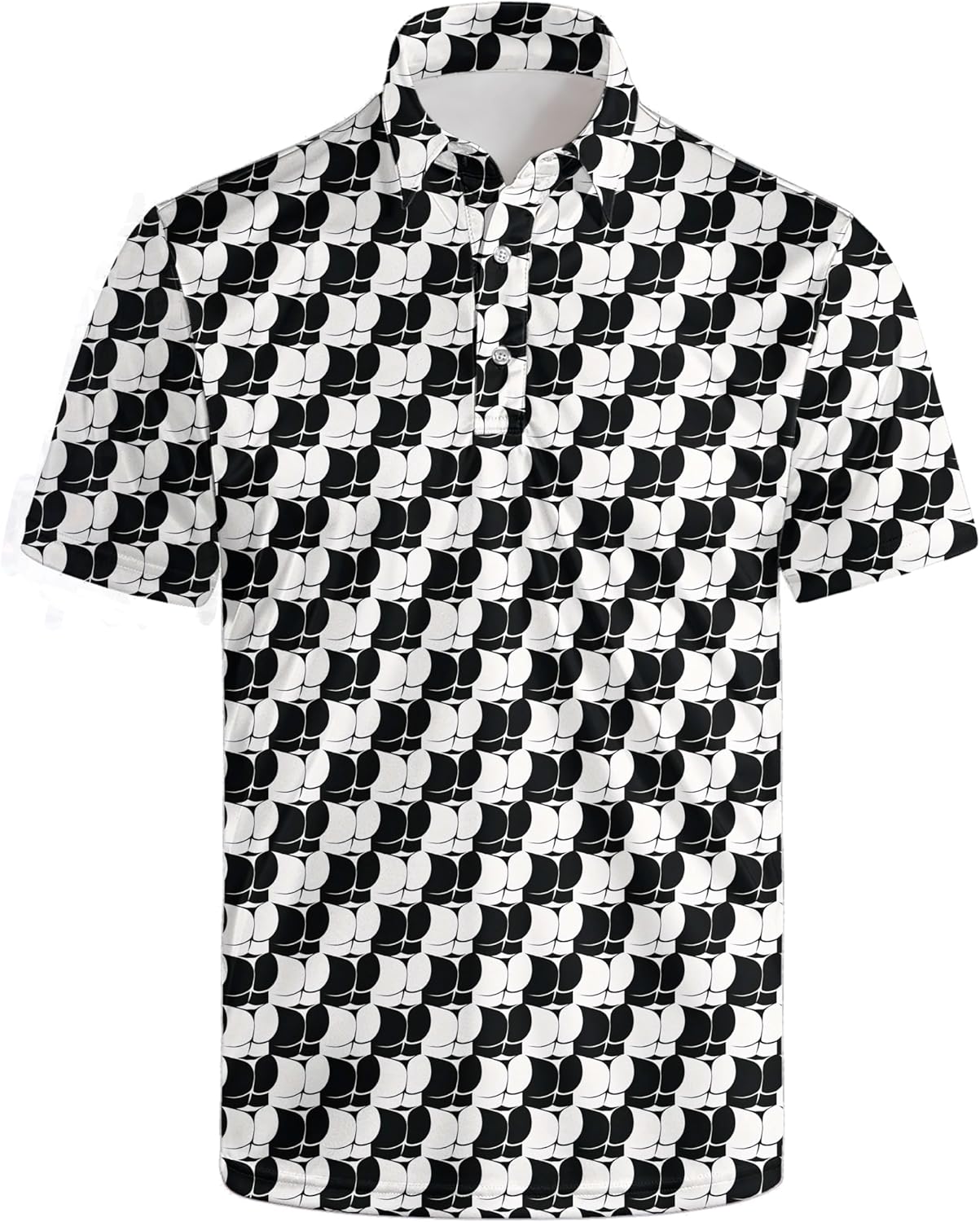 Golf Polos for Men Funny Moisture Wicking Golf Shirts Performance Quick-Dry Polo Shirts Short Sleeve