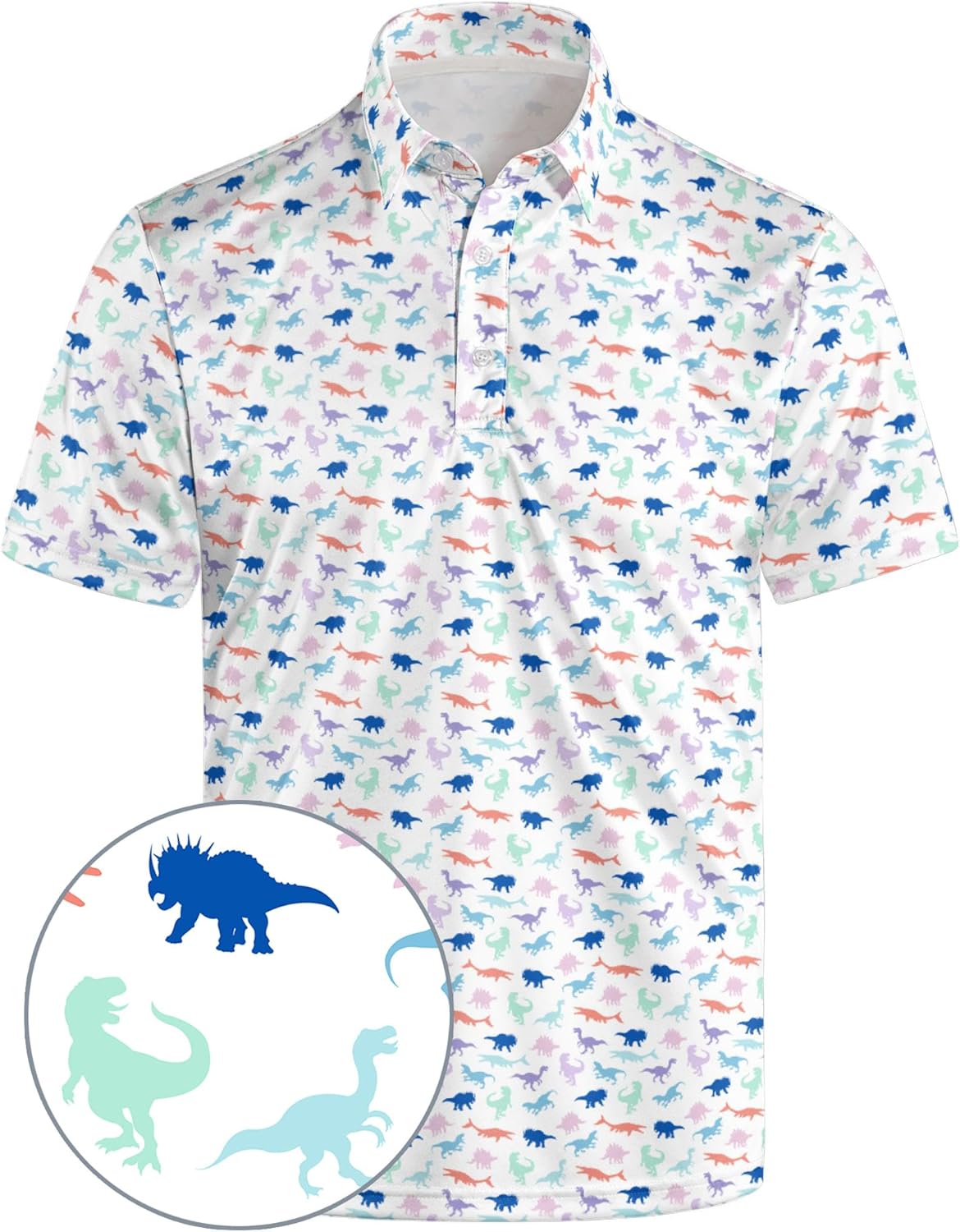 Golf Polos for Men Funny Moisture Wicking Golf Shirts Performance Quick-Dry Polo Shirts Short Sleeve