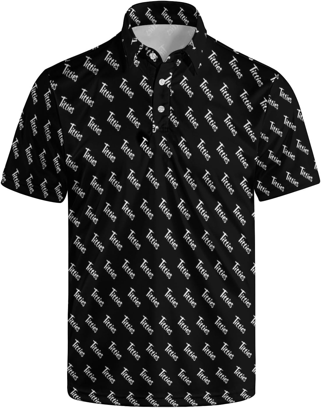 Golf Polos for Men Funny Moisture Wicking Golf Shirts Performance Quick-Dry Polo Shirts Short Sleeve