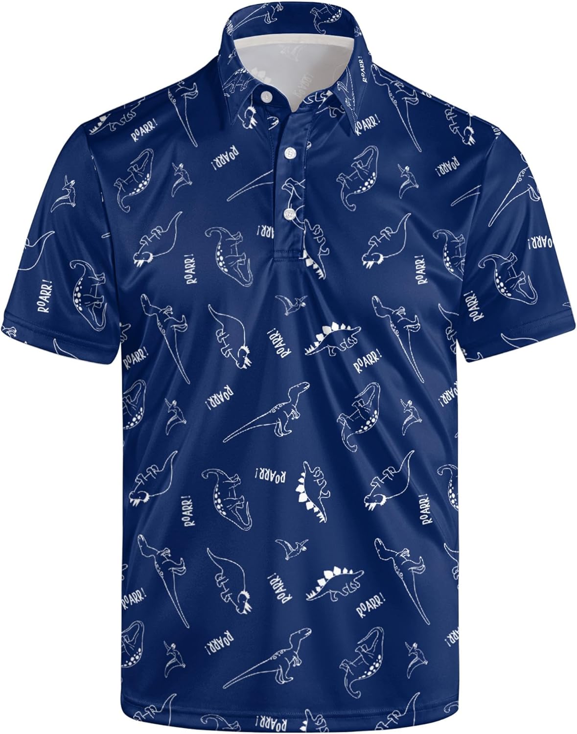 Golf Polos for Men Funny Moisture Wicking Golf Shirts Performance Quick-Dry Polo Shirts Short Sleeve